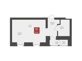 Продается Студия ЖК Промышленная 7, 25.9  м², 5010950 рублей