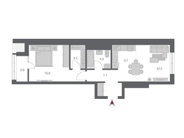 Продается 2-комнатная квартира ЖК Беринг, дом 3, 55.08 м², 9850000 рублей
