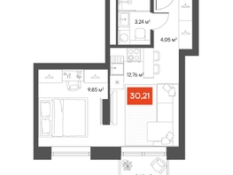 Продается 1-комнатная квартира ЖК ЩА, 29.91 м², 6750000 рублей