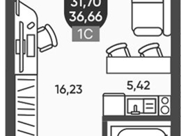 Продается Студия ЖК Ермак, 31.7  м², 4750000 рублей