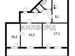 Продается 3-комнатная квартира Авиастроителей ул, 65.1  м², 6300000 рублей