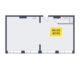 Продается Офис АК Land Lord (Ленд Лорд), башня С, 87.93  м², 19344600 рублей