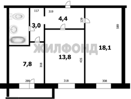 Продается 2-комнатная квартира Добролюбова ул, 51.4  м&sup2;, 8300000 рублей
