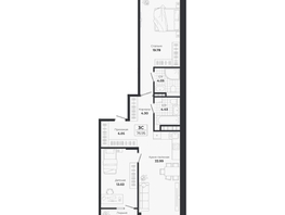 Продается 3-комнатная квартира ЖК Ясный берег, дом 10, бс 8-10, 76.95  м&sup2;, 12842000 рублей