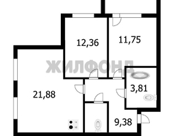 Продается 3-комнатная квартира Королева ул, 62.9  м&sup2;, 11000000 рублей