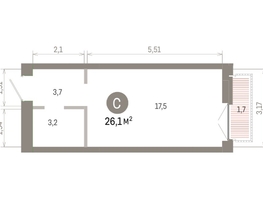 Продается Студия ЖК Европейский берег, дом 45, 26.07  м&sup2;, 6030000 рублей