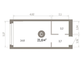 Продается Студия ЖК Европейский берег, дом 45, 21.56  м&sup2;, 5310000 рублей