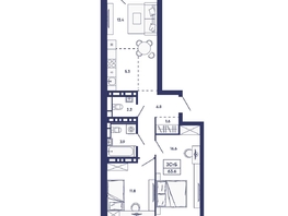 Продается 3-комнатная квартира ЖК Сподвижники, дом 3, 63.6  м&sup2;, 7550000 рублей