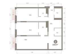 Продается 2-комнатная квартира ЖК Европейский берег, дом 45, 103.97  м&sup2;, 15550000 рублей