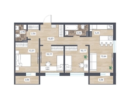 Продается 4-комнатная квартира ЖК Радуга Сибири, дом 14, 73.86  м&sup2;, 7976880 рублей