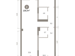 Продается 2-комнатная квартира ЖК Европейский берег, дом 46, 106.44  м&sup2;, 16370000 рублей