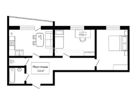 Продается 3-комнатная квартира Дмитрия Шамшурина ул, 72  м&sup2;, 16500000 рублей