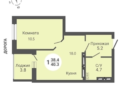 Продается Студия ЖК На Петухова, дом 2, 40.3  м&sup2;, 5100000 рублей