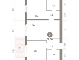 Продается 2-комнатная квартира ЖК Пшеница, дом 5.2, 57.24  м&sup2;, 8380000 рублей
