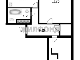 Продается 2-комнатная квартира 59.3  м&sup2;, 10200000 рублей