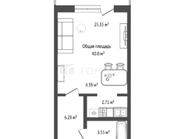 Продается Студия Виталия Потылицына ул, 40  м&sup2;, 4200000 рублей