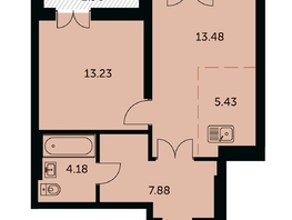 Продается 2-комнатная квартира ЖК Академия, дом 3, 45.6  м&sup2;, 9660000 рублей