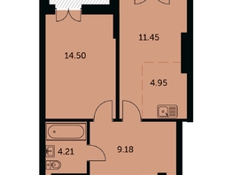 Продается 2-комнатная квартира ЖК Академия, дом 3, 45.4  м&sup2;, 10790000 рублей