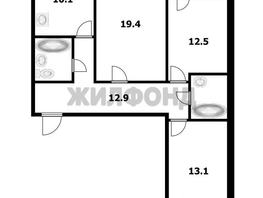 Продается 3-комнатная квартира Виктора Уса ул, 72.1  м&sup2;, 8000000 рублей
