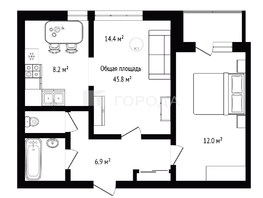 Продается 2-комнатная квартира Новая Заря ул, 45.8  м&sup2;, 7000000 рублей