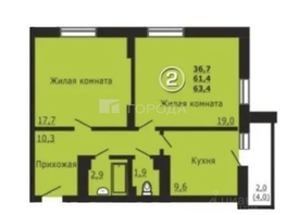 Продается 2-комнатная квартира Кирова ул, 63.4  м&sup2;, 11000000 рублей