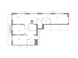 Продается 3-комнатная квартира ЖК Европейский берег, дом 45, 106.37  м&sup2;, 15070000 рублей