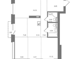Продается 4-комнатная квартира ЖК Спектр, дом 10, 81.48  м&sup2;, 13690000 рублей