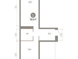 Продается 1-комнатная квартира ЖК Европейский берег, дом 46, 50.13  м&sup2;, 7970000 рублей