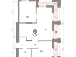 Продается 2-комнатная квартира ЖК Европейский берег, дом 32, 72.03  м&sup2;, 13060000 рублей