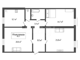 Продается 3-комнатная квартира Учительская ул, 82.7  м&sup2;, 6550000 рублей