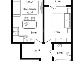 Продается 2-комнатная квартира Плющихинская ул, 40  м&sup2;, 3400000 рублей