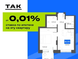 Продается 1-комнатная квартира  Квартал ЩА, 36  м&sup2;, 8090000 рублей