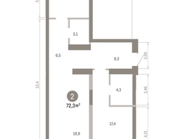 Продается 2-комнатная квартира ЖК Европейский берег, дом 46, 72.31  м&sup2;, 12490000 рублей