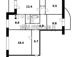 Продается 4-комнатная квартира Немировича-Данченко ул, 77.6  м&sup2;, 9999000 рублей