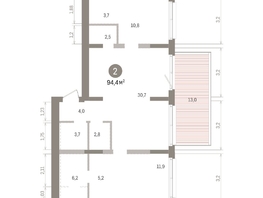Продается 2-комнатная квартира ЖК Европейский берег, дом 32, 94.42  м&sup2;, 14940000 рублей