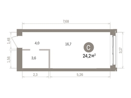 Продается Студия ЖК Европейский берег, дом 32, 24.21  м&sup2;, 6890000 рублей