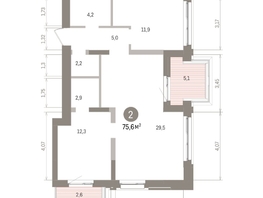 Продается 2-комнатная квартира ЖК Европейский берег, дом 32, 77.02  м&sup2;, 14930000 рублей