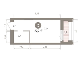 Продается Студия ЖК Европейский берег, дом 32, 22.68  м&sup2;, 6710000 рублей