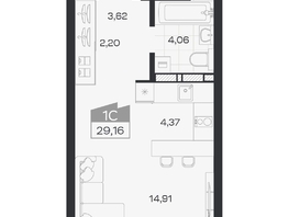 Продается Студия ЖК Квартал 54, дом 1, 29.16  м&sup2;, 5297000 рублей