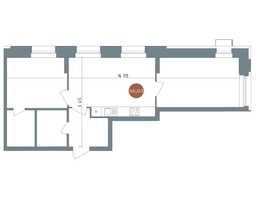 Продается 2-комнатная квартира  19/56 Кварталы Телецентра, 2, 56  м&sup2;, 9790000 рублей