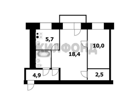 Продается 2-комнатная квартира Солидарности ул, 45.5  м&sup2;, 3700000 рублей