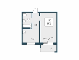 Продается 1-комнатная квартира ЖК Цветной бульвар, дом 4 сек 1, 38.6  м&sup2;, 5400000 рублей