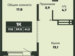 Продается 1-комнатная квартира ЖК Гренландия, Лес дом №4, 41.2  м&sup2;, 5550000 рублей