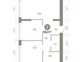 Продается 2-комнатная квартира  Квартал Молодость, дом 1, 56.23  м&sup2;, 8330000 рублей