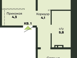 Продается 2-комнатная квартира ЖК Гренландия, Лес дом №4, 64  м&sup2;, 7400000 рублей