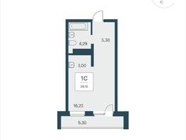 Продается Апартамент АК Тайм Парк, 33.8  м&sup2;, 5480000 рублей