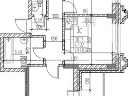 Продается 2-комнатная квартира ЖК Чернышевский, корп 3.3, 47.02  м&sup2;, 11900000 рублей