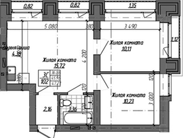 Продается 2-комнатная квартира ЖК Комсомольский проспект, дом 2, 45.96  м&sup2;, 10500000 рублей