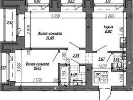 Продается 2-комнатная квартира ЖК Комсомольский проспект, дом 2, 50.85  м&sup2;, 10100000 рублей