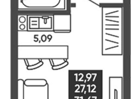 Продается Студия ЖК Ермак, 28.02  м&sup2;, 4973000 рублей